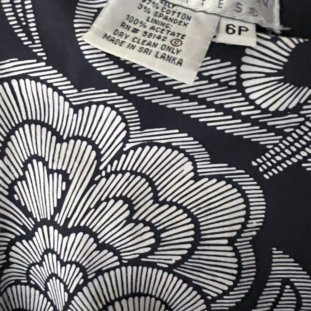 Maggy London Black and White Sleeveless Sheath Dress Size 6P, 6 Petite - Picture 4 of 5